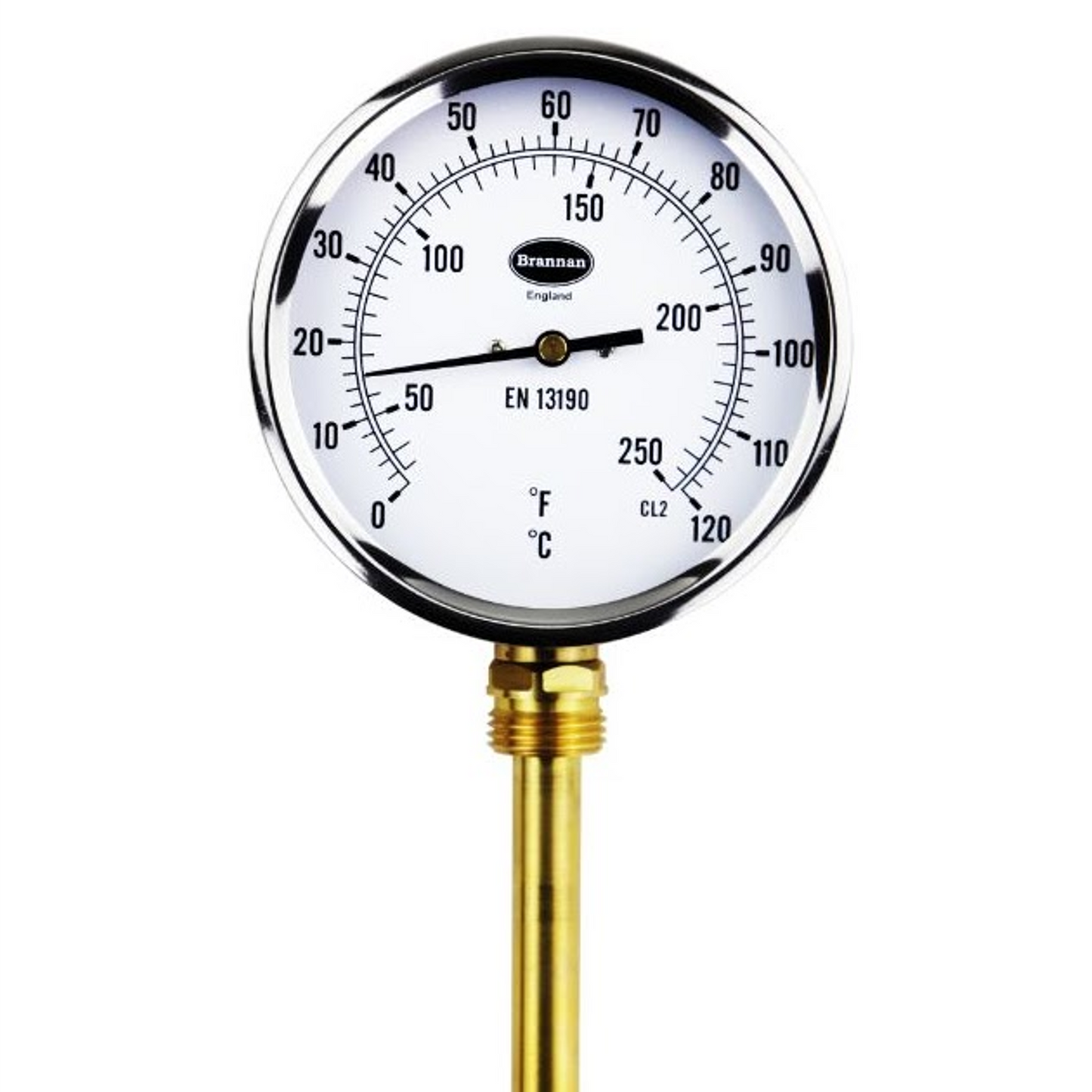 Brannan Black Steel Bimetal Thermometers